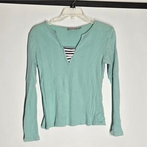 Croft & Barrow Green Long Sleeve Fitted Shirt